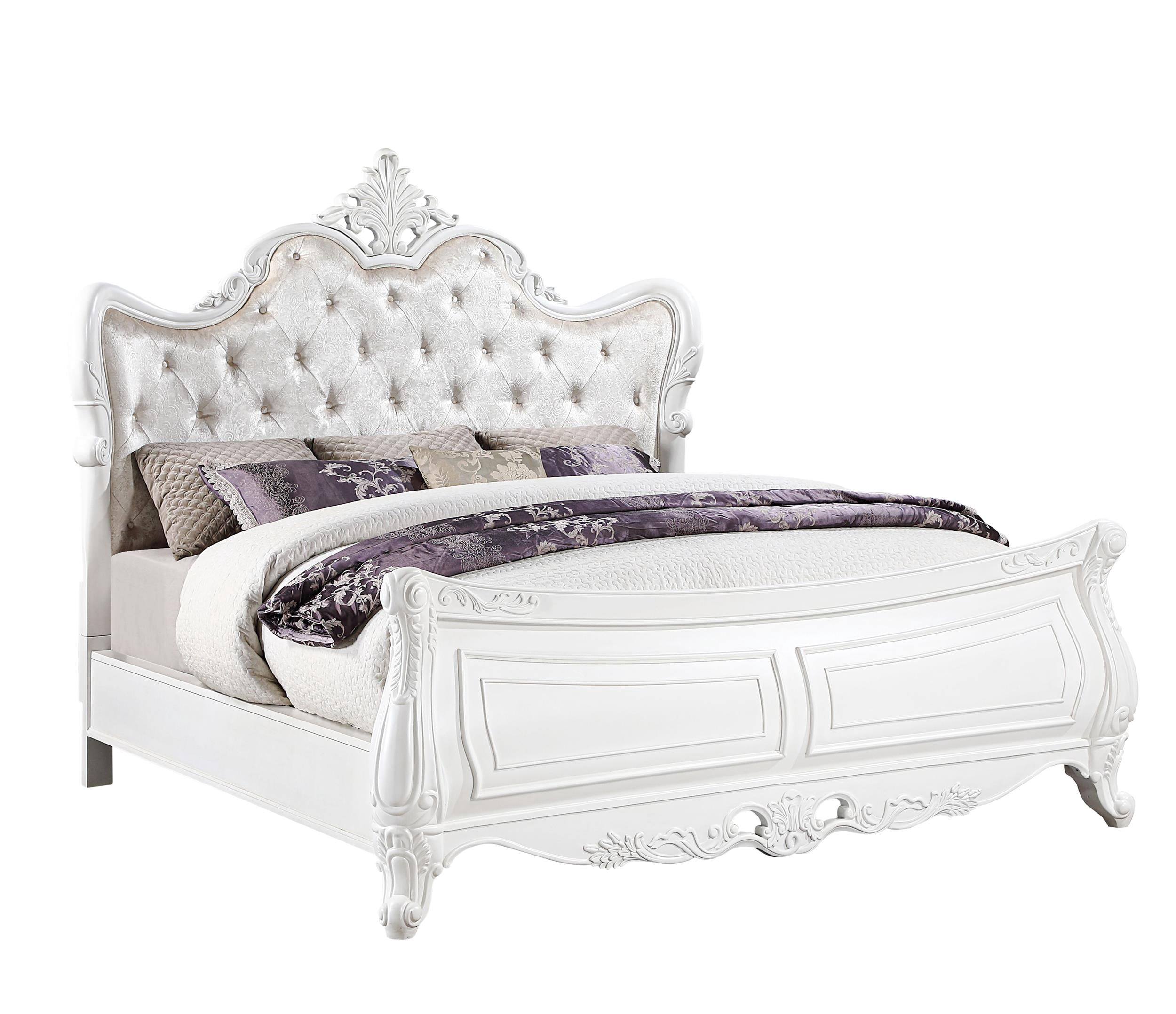 Opulence Traditional Style Queen 4PC Bedroom Set Made With Wood in