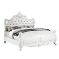 thumbnail image 2 of Opulence Traditional Style King 5PC Bedroom Set Made With Wood in Pearl White, 2 of 20
