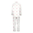 thumbnail image 4 of Pajamas for Women Set Soft Valentines Long Sleeve Lapel Shirts Pants Sleep Nightwear, 4 of 5