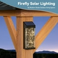 thumbnail image 5 of Modern Shade Horizon 12' x 24' Wood-Grain Hardtop Gazebo with LED Lights, Double Roof and Curtains, 5 of 8