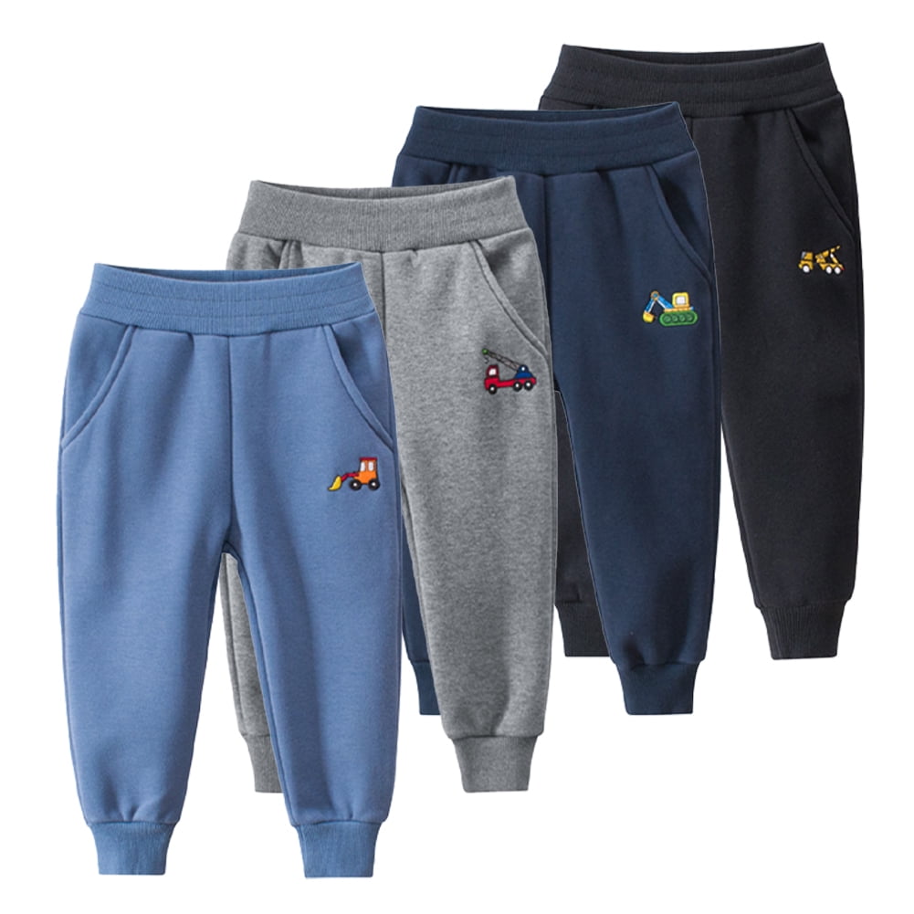 YTDSCS Toddler Kids Boys Girls Fleece Jogger Pants Trousers Fall Winter Baby Unisex Solid Color Sweatpants Kids Sport Casual Long Pants for 1-9 Years