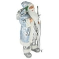thumbnail image 3 of Northlight 24" Blue and Silver Ice Palace Santa Claus with Staff and Bag Christmas Figure, 3 of 5