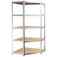 thumbnail image 5 of vidaXL 5-Layer Shelves 2 pcs Silver Steel&Engineered Wood, 5 of 5