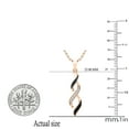 thumbnail image 5 of Dazzlingrock Collection 0.08 Carat (ctw) Round Black & White Diamond Swirl Infinity Pendant with 18 Inch Gold Chain for Women in 10K Rose Gold, 5 of 6