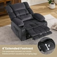 thumbnail image 6 of Dual Motor Large Power Lift Recliner Chair for Elderly, Electric Recliner Lift Chair with Heat and Massage, Cup Holders, Big Lift Recliner with Extended Footrest for Home, Grey, 6 of 7