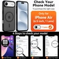 thumbnail image 2 of Atgdluk® Magnetic for iPhone Air Case, Shockproof Slim Matte Phone Cover with Raised Camera Edge, Compatible with MagSafe, Black, 2 of 7