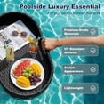 thumbnail image 3 of WLXIANG Floating Pool Tray Large PE Rattan Pool Serving Bar, Luxury Pool Floating Table with Handles for Pool Party, Hot Tub & Beach (Black), 3 of 8