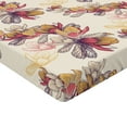 thumbnail image 4 of Ambesonne Magnolia Pattern Fitted Sheet, Flowers Delicate, Twin XL Size, Pale Peach Dark Coral, 4 of 5