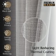 thumbnail image 3 of Curtainking Total Blackout Curtains 38x84 inch Grommet Curtains for Living Room, Grey, 2 Panels, 3 of 8