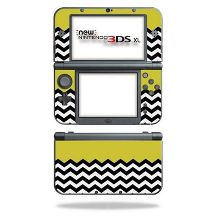 MightySkins NI3DSXL2-Mustard Chevron Skin Decal Wrap for New Nintendo 3DS XL 2015 Cover Sticker - Mustard Chevron Each Nintendo 3DS XL (2015) kit is printed with super-high resolution graphics with a ultra finish. All skins are protected with MightyShield. This laminate protects from scratching  fading  peeling and most importantly leaves no sticky mess guaranteed. Our patented advanced air-release vinyl guarantees a perfect installation everytime. When you are ready to change your skin removal is a snap  no sticky mess or gooey residue for over 4 years. You can t go wrong with a MightySkin. Features Nintendo 3DS XL (2015) decal skin Nintendo 3DS XL (2015) case Nintendo 3DS XL (2015) skin Nintendo 3DS XL (2015) cover Nintendo 3DS XL (2015) decal This is Not a hard case. It is a vinyl skin/decal sticker and is NOT made of rubber  silicone  gel or plastic. Durable Laminate that Protects from Scratching  Fading & Peeling Will Not Scratch  fade or Peel Proudly Made in the USA Nintendo 3DS XL (2015) NOT IncludedSpecifications Design: Mustard Chevron Compatible Brand: Nintendo Compatible Model: 3DS XL (2015) - SKU: VSNS55226