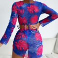 thumbnail image 5 of Daisyyozoid Swimsuits for Women Clearance Printed Bikini Straps Bikini Deep V Split Set Three Piece Set, 5 of 5