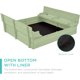 thumbnail image 5 of Songqin Large Outdoor Wooden Sand Box for Kids, Sandbox with Cover, Bench Seats Support up to 220 lbs, Bottom Liner for Drainage, Cedar Wood - Sage, 5 of 14