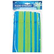 Evri Blue Green Flexi Straws