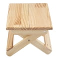 thumbnail image 3 of M Buder Foldable Solid Wood Small Square Bench for Outdoor Fishing Camping Picnic Household, Brown (9.45 inches / 24 cm), 3 of 5