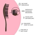 thumbnail image 2 of Ninabella Detangler Hair Brush for Women, Men & Kids – Wave Hairbrush for Straight, Curly & Wet Hair, No-Pull Styling – Brown, Recycled Material, 2 of 7