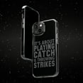 thumbnail image 6 of DistinctInk Clear Hybrid Case for Apple iPhone 14 Pro Max (6.7" Screen) - It's About Playing Catch & Throwing Strikes - Shockproof Protection, 6 of 9