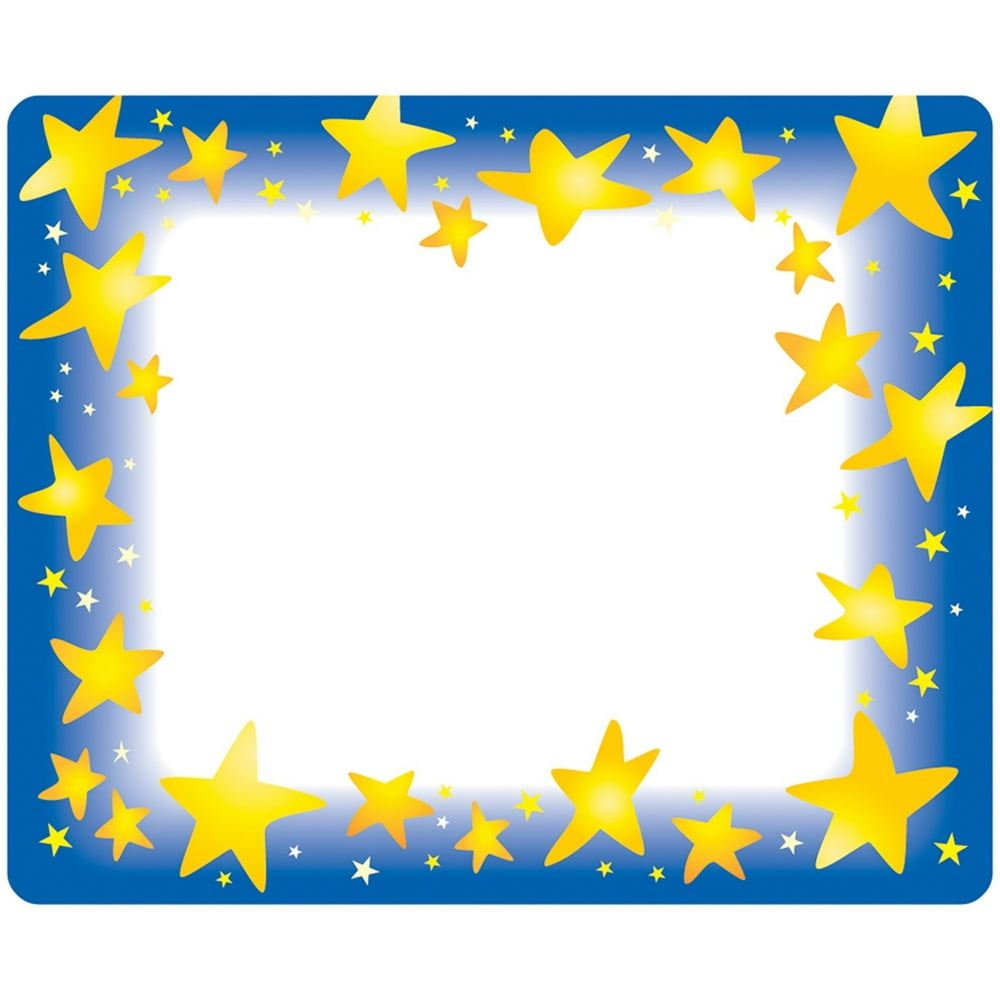 Trend, TEPT68022, Star Bright Selfadhesive Name Tags, 36 / Pack