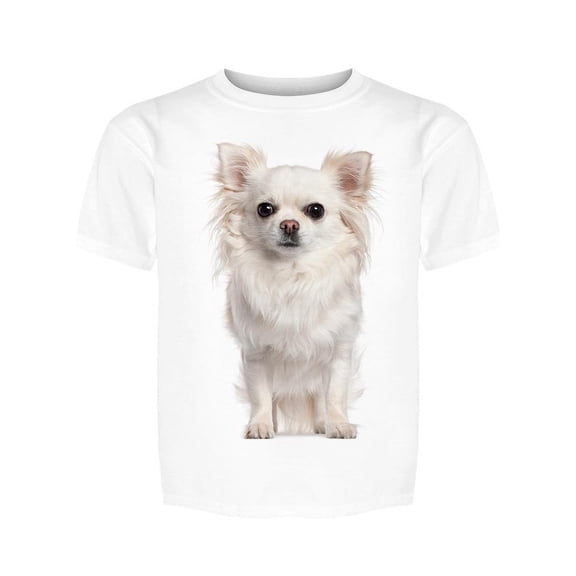 White Chihuahua Baby, Sitting Tee Girl's -Image by Shutterstock