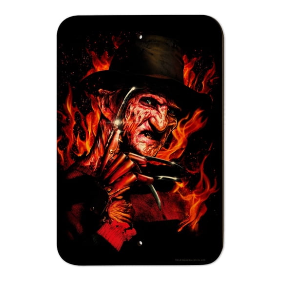 A Nightmare on Elm Street Freddy's Fire Home Business Office Sign