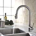 thumbnail image 2 of Kunova Single Control Kitchen Faucet in Brushed Nickel with Pull Out Sprayer, Single Handle Hot and Cold Water Swivel Pull Out Pre-Rinse Spout Kitchen Sink Taps with Deck Plate…, 2 of 7
