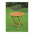 thumbnail image 1 of International Caravan Balau 28" Table Ronde Pliante en Bois pour Patio, 1 of 3