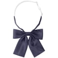 thumbnail image 1 of Corbatas de moño metálicas brillantes para mujeres, color sólido, con extremo cuadrado, preatadas, para uniforme, azul marino, talla única, 1 of 5
