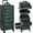 Black Green, variant on Case with Drawer, Rolling Case, Case Wheels, , Large Case Organizers, Professional for Salon Barber, , , Black