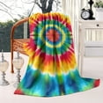 thumbnail image 2 of Rainbow Tie Dye Mandala Pattern Blanket,Comfortable Soft Flannel Throw Blanket,All Season,Warm Lightweight Blankets for Sofa Bed Couch Living Room Chair,60"x80", 2 of 4