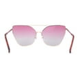 thumbnail image 2 of Womens Oversize Metal Rim Cat Eye Designer Sunglasses Silver Pink Grey, 2 of 4