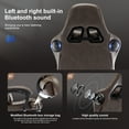 thumbnail image 3 of Gtplayer Pro Gaming Chair with Footrest, Dual Bluetooth 5.1 Speakers PVC Leather Recliner, Light Brown, 3 of 8