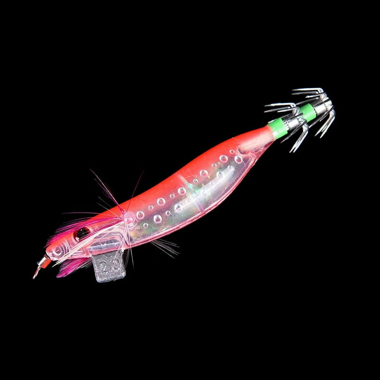 10cm Glow in Dark Luminous Fishing Lures Baits Squid Egi Shrimp jigs Hooks  