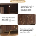 thumbnail image 3 of EDYO LIVING 63" Sideboard Storage Cabinet 3-Door Credenza Wide Buffet Cabinet for Living Room, Dining Room, Dark Walnut, 3 of 7