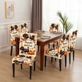 thumbnail image 6 of HaoXun Elastic Chair Cover - Thanksgiving Turkey & Pumpkin Pattern, Polyester Detachable & Machine Washable for Party & Wedding Decor, 6 of 6