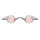 thumbnail image 1 of Qarigey Gafas de sol redondas Vintage Protección solar Marco de metal Portátil Moda Citas Compras Gafas de viaje Gafas decorativas Lentes Rosado 1 Qarigey AP012744-04, 1 of 1