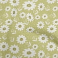 thumbnail image 1 of oneOone Cotton Poplin Olive Green Fabric Florals Sewing Material Print Fabric By The Yard 56 Inch Wide, 1 of 6