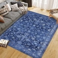 thumbnail image 3 of Area Rugs 5'x7' for Living Room Vintage Non Slip Washable Rugs for Dining Room Bedroom Indoor Rugs for Office Blue, 3 of 7