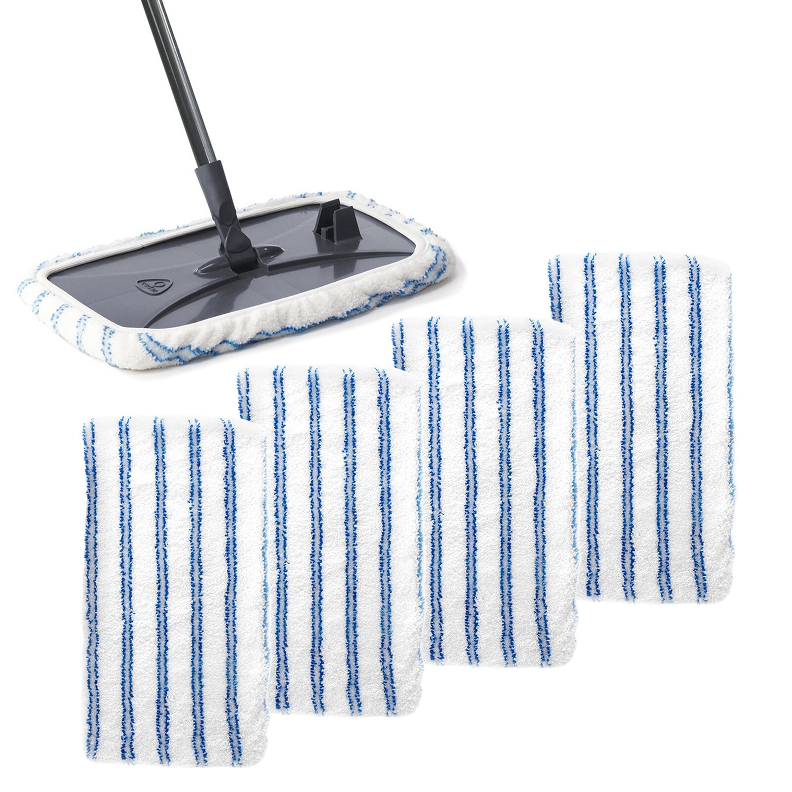 4 Packs Steam Mop Replacement Pads Washable Microfiber Cleaning Steame
