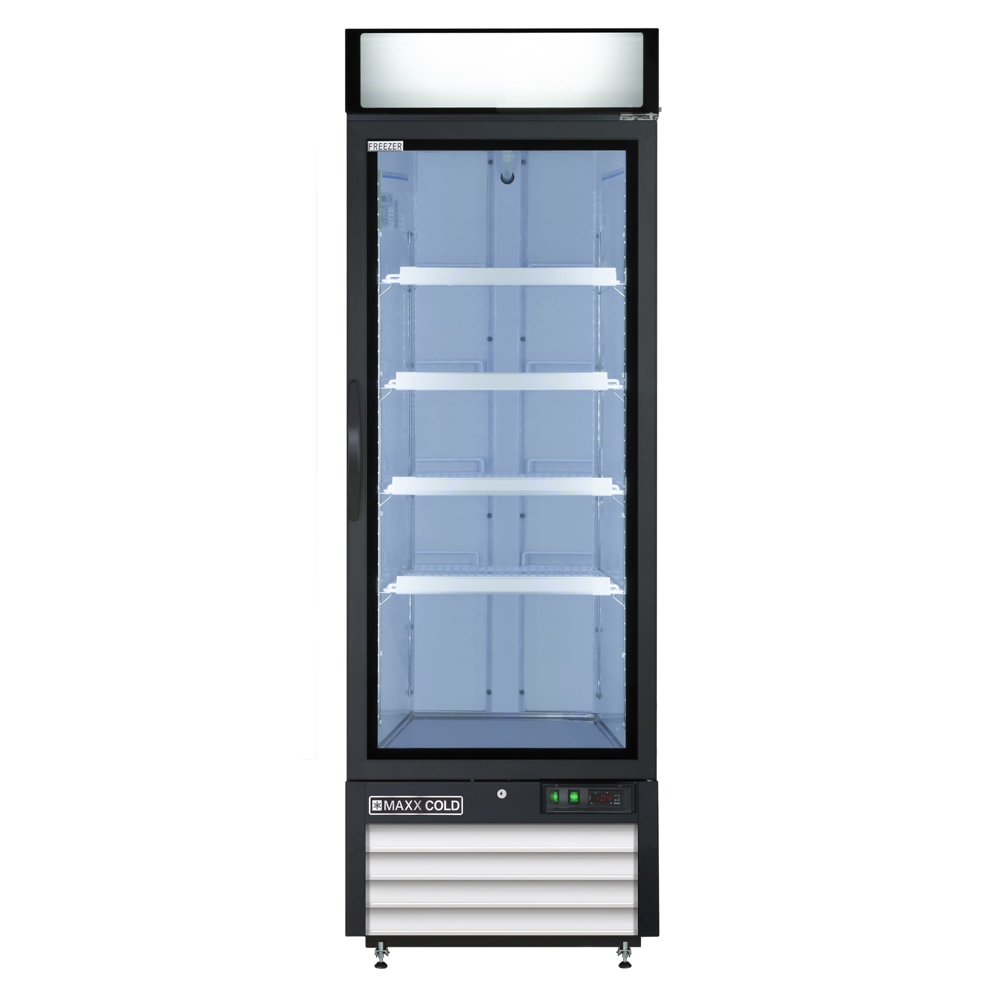 Maxx Cold X-Series 23 Cu Ft Glass Door Merchandiser Freezer Stainless Exterior, Model# MXM1-23FHC
