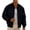 Black, variant on Mens Jacket Color Block Ribbed Full Zip Cargo Jackets Multiple Pockets Loose Fall Winter Long Sleeve Fashion Top