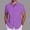 Purple, variant on Cotton Linen Shirts for Men Summer Short Sleeve Button Down Collared Lightweight Business Casual Formal Work Shirts