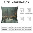 thumbnail image 5 of Orinice Snowy Street Graphic Decorative Throw Pillow Cover for Home Couch Living Room Bed Sofa, Winter Pillow Covers 1PC 22x22in, 5 of 5