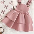 thumbnail image 6 of CAUYDY Newborn Gifts For Baby Girl Shower Outfit Ruffle Long Sleeve Romper Set 0 3 6 9 12 18 Months Preemie Clothing Fall Winter Pink Sizes 9-12 Months, 6 of 7