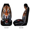 thumbnail image 3 of Fierce Tiger Roar Design Car Seat Covers Car Accessories Pack of 2 Universal Front Seat Protective Cover, 3 of 6