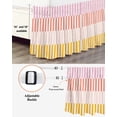 thumbnail image 3 of Colorful Stripe Wrap Around Bed Skirts for King Bed 18" Drop,Bed Skirt with Adjustable Elastic Belt Dust Ruffle Bed Valance for Bedroom Hotel Modern Pink Red Yellow Vertical Striped Bed Frame Cover, 3 of 7