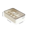 thumbnail image 3 of Linnome Underwear Storage Box 3 Partition Compartment Clear Lid Plastic Sock Bra Panties Drawer Organizer Wardrobe Closet Intimates Sorting Container, 3 of 6