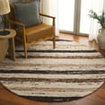 thumbnail image 2 of SAFAVIEH Marbella Wardell Striped Area Rug, Brown/Beige, 6' x 6' Round, 2 of 9