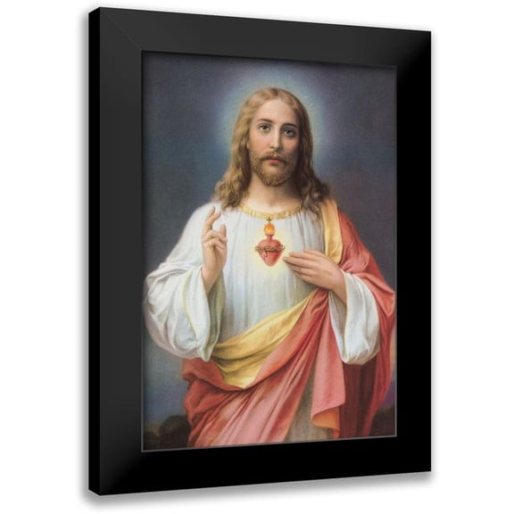 Zabateri 11x14 Black Modern Framed Museum Art Print Titled - HL. HERZ JESU