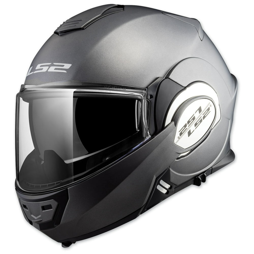 LS2 Helmets Valiant Modular Motorcycle Helmet with sunshield (Matte Titanium, Large) - Walmart