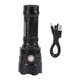 thumbnail image 1 of Linterna LED de carga USB, alto brillo, impermeable, para exteriores, rescate, senderismo, linterna flash T1U-90, 1 of 14