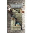 thumbnail image 2 of Ambesonne Rustic Quilted Coverlet 2 Pcs, Grapes in Baskets Picture, Twin Size, Purple Brown, 2 of 2